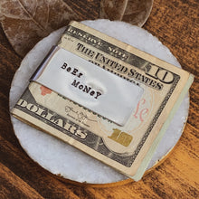 Load image into Gallery viewer, - Personalized - Aluminum Money Clip - Hand Stamped - by Francesca
