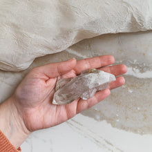 Load image into Gallery viewer, Brazilian Clear Quartz with Chlorite Inclusion and Rainbow - 77g - Clarity // Enlightenment
