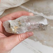 Load image into Gallery viewer, Brazilian Clear Quartz with Chlorite Inclusion and Rainbow - 77g - Clarity // Enlightenment
