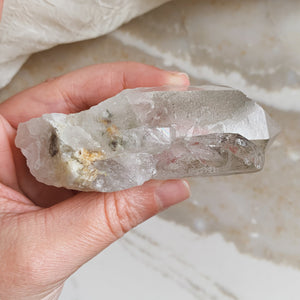 Brazilian Clear Quartz with Chlorite Inclusion and Rainbow - 77g - Clarity // Enlightenment