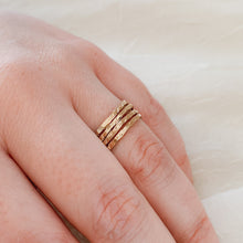 Load image into Gallery viewer, Hammered Teeny Gold Filled Stack Ring - by Francesca
