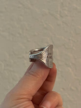 Load image into Gallery viewer, &quot;Be Kind&quot; Sterling Silver Vintage Fork Ring - Hand Stamped - Size 7 1/2
