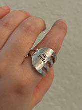 Load image into Gallery viewer, &quot;Be Kind&quot; Sterling Silver Vintage Fork Ring - Hand Stamped - Size 7 1/2
