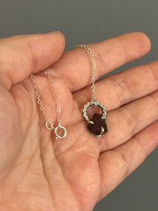 Sea Glass Necklace - Brown Sea Glass in Sterling Silver
