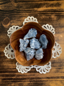 Rough Coated Blue Calcite Specimen - Clear // Calm
