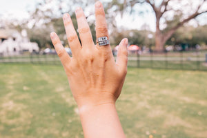 Custom Adjustable Aluminum Wrap Ring - Personalized Name - You Choose The Saying! - by Via Francesca