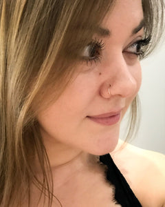 Hoop For Nose & Ear Piercings - Gold, Rose Gold or Sterling Silver - by Via Francesca