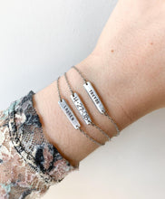 Load image into Gallery viewer, Personalized Double-Sided Bar Bracelet - Made with a Vintage Fork Tine - by Francesca
