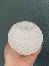 Load image into Gallery viewer, Selenite Candle Holder - Cleanse // Protection // Peace
