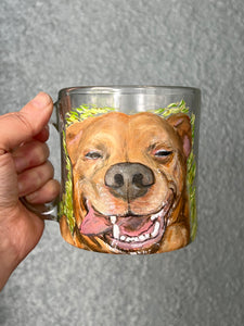 Coffee Mug with Personalized Pet Portrait - Hand Painted - by Via Francesca